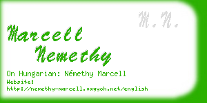 marcell nemethy business card