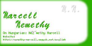 marcell nemethy business card
